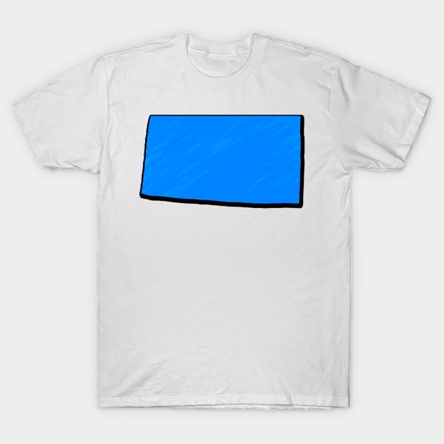 Bright Blue Colorado Outline T-Shirt by Mookle